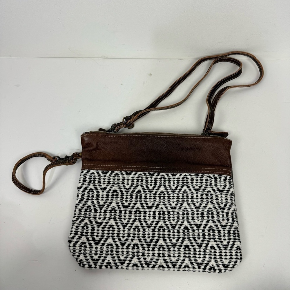 Myra Canvas Leather Boho Purse Shoulder Bag Western Rodeo